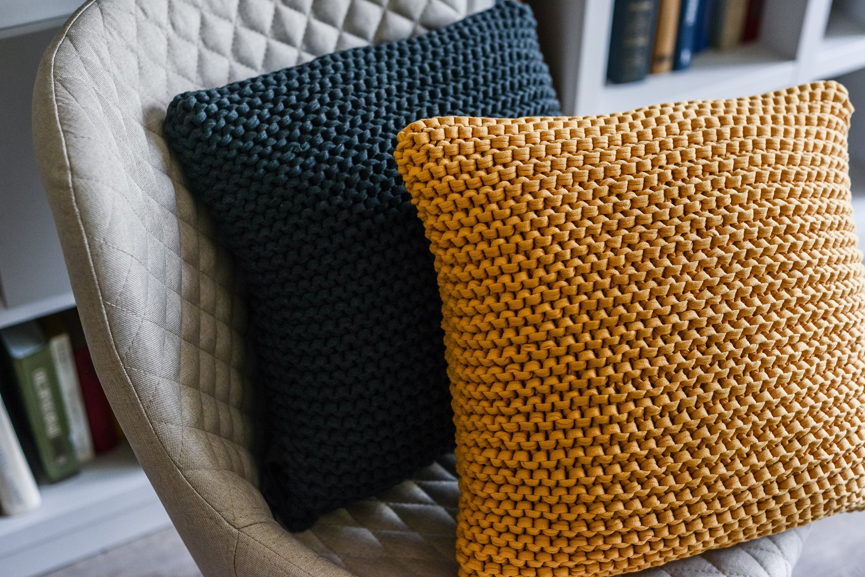 Housse De Coussin En Tricot Au Crochet Épais Coussin Bébé Oreiller Canapé Personnalisé Pour Chaise Méridienne