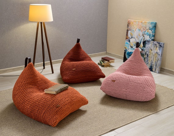 Peach bean bag chair new arrivals