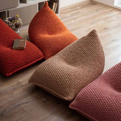 Fireside Chair, Floor Cushion Sofa With Back, Floor Chair Pillow