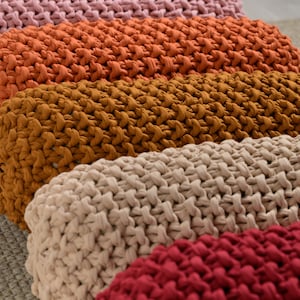 Cojín de suelo en color óxido/beige, bonita almohada, cojines largos/cortos, almohada para el asiento, 37 colores, relleno y listo para usar, almohadas de tamaño S y XXL