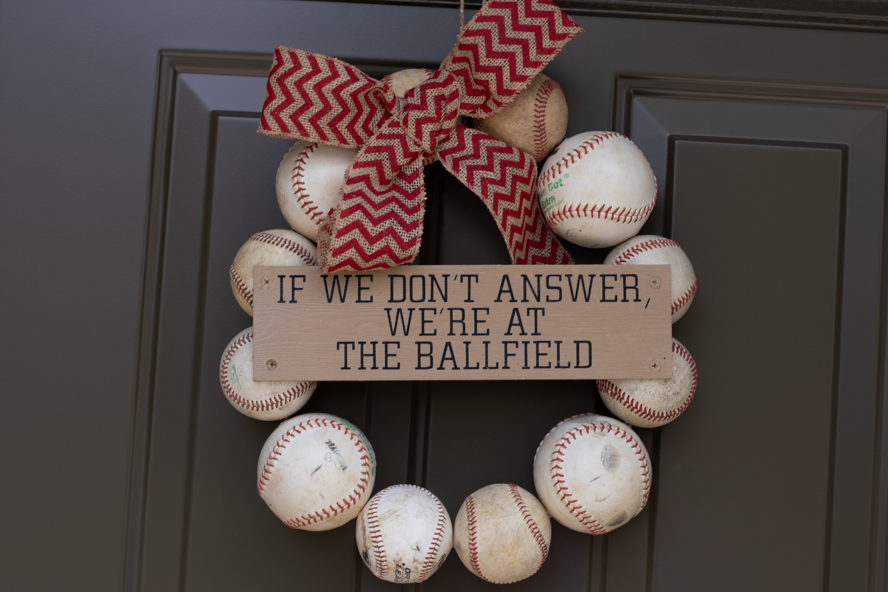 Front Door Baseball Softball Wreath Etsy