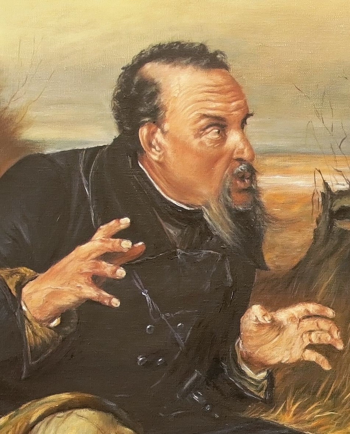 Oil on Canvas Based on Vasily Perov 1877. Hunters on a Halt 47х73 2019 ...