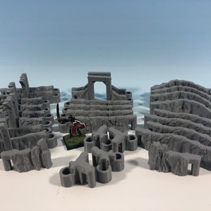 DungeonStick Ore Mines - Unpainted - Wall Scenery Terrain Set 3D Printed 28/32mm Scale RPG Fantasy Games D&D Tabletop