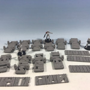DungeonSticks Docks - Unpainted - Wall Scenery Terrain Set 3D Printed 28/32mm Scale RPG Fantasy Games D&D Tabletop