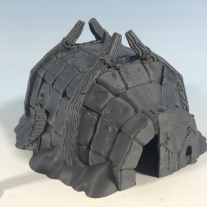 Hunters Igloo - Dungeons and Dragons, Pathfinder, Dwarven Forge, vikings - Wilds of Wintertide - 3d Printed