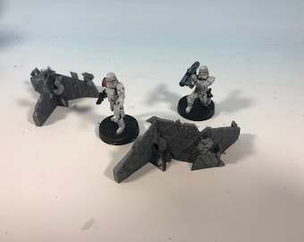 Blackstone Bit - Cover 5A and 2A - Blackstone Fortress Compatible  - Dragon's Rest Tri Hex Citadel Token