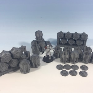 Dragon&#39;s Rest Sci-Fi Scatter - Containers - 28mm  scale