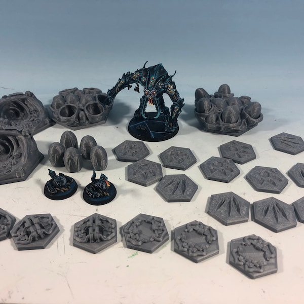 Blackstone Fortress Compatible Dread Ambul - Dragon's Rest Token set - Traps, Footprints, Lairs, and Eggs