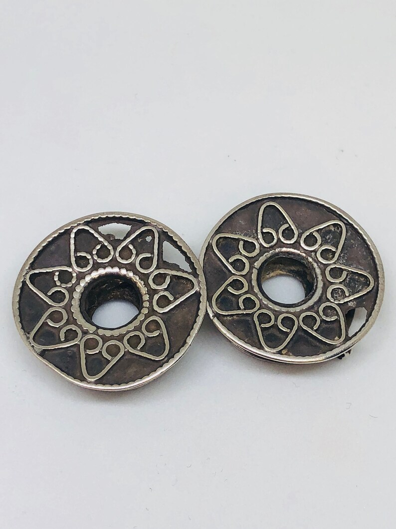 Vintage Silver Tribal Earrings Nomad Jewelry