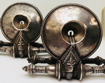 Vintage Silver Tribal Earrings Nomad Jewelry