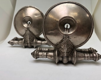 Vintage Silver Tribal Earrings Nomad Jewelry