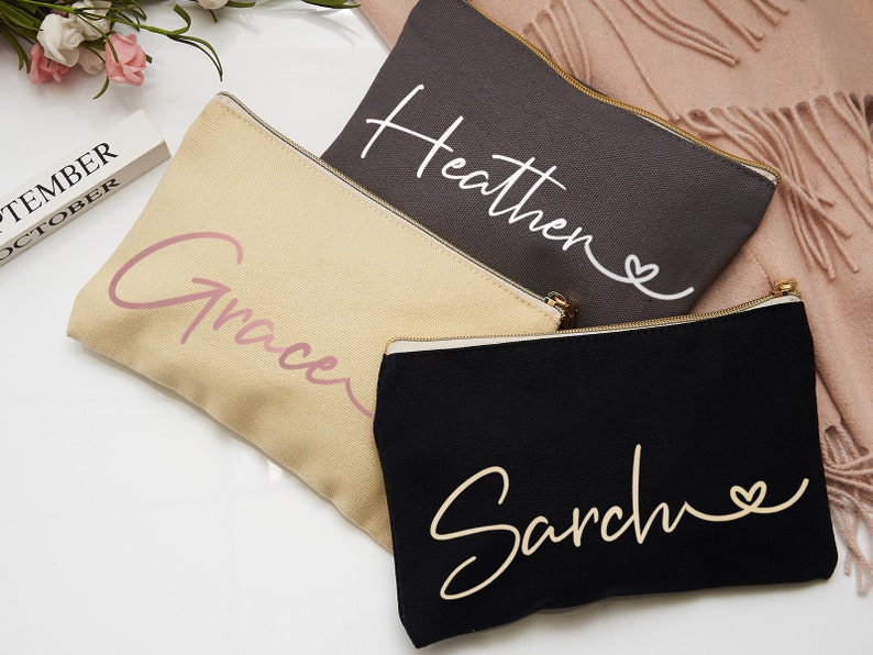 Personalized Makeup Bag Etsy