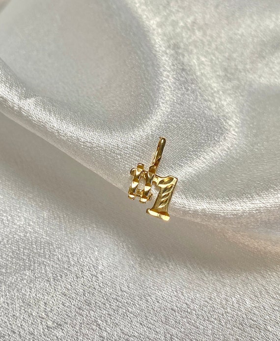 14k Yellow Gold Estate #1 Pendant