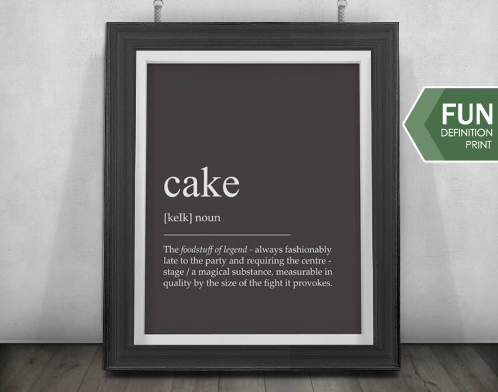 Cake Print Cake Definition Print Cake Poster Cake Quote Etsy
