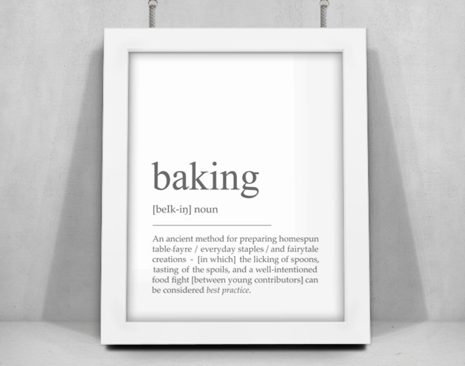 Baking Print Baking Definition Print Baking Poster Baking Etsy