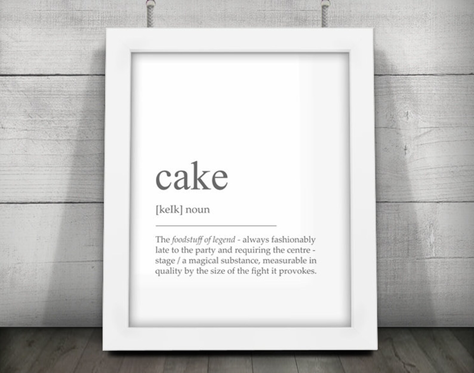 Cake Print Cake Definition Print Cake Poster Cake Quote Etsy