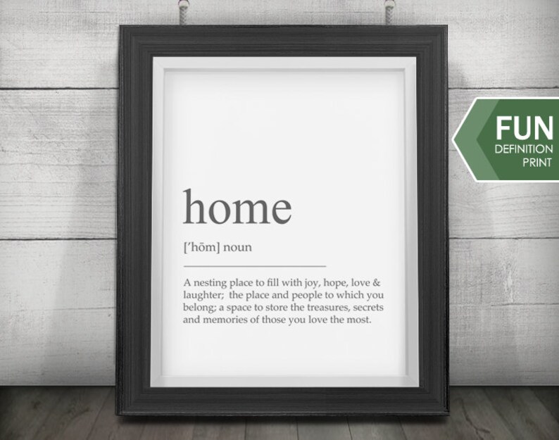 Home Print Home Definition Home Poster Home Quote Home Etsy