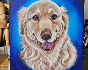 10x10 custom Pet portrait,  custom, artwork, commission, pets, animal art, dogs, cats, acrylic painting, pet portrait