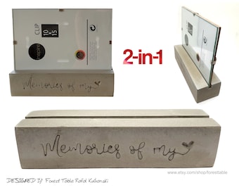 Concrete Photo Stand | Modern Photo Stand | Concrete Picture Frame | Cement Photo Stand | Photo Holder | 2-in-1 |