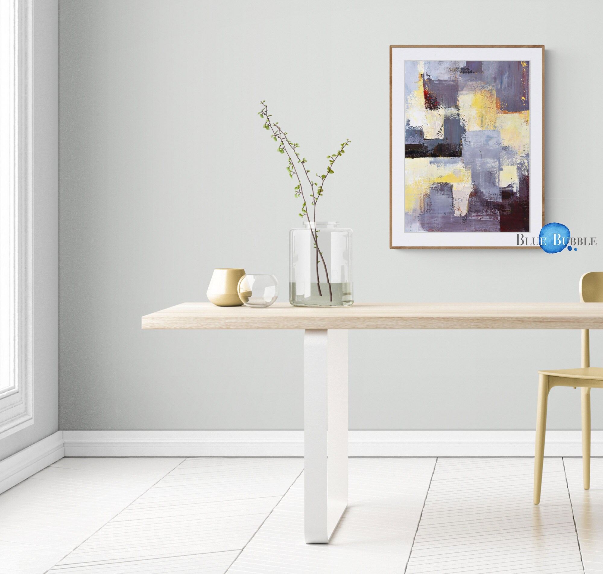 Modern Digital Download Art Prints Printable Wall Art Blue Etsy