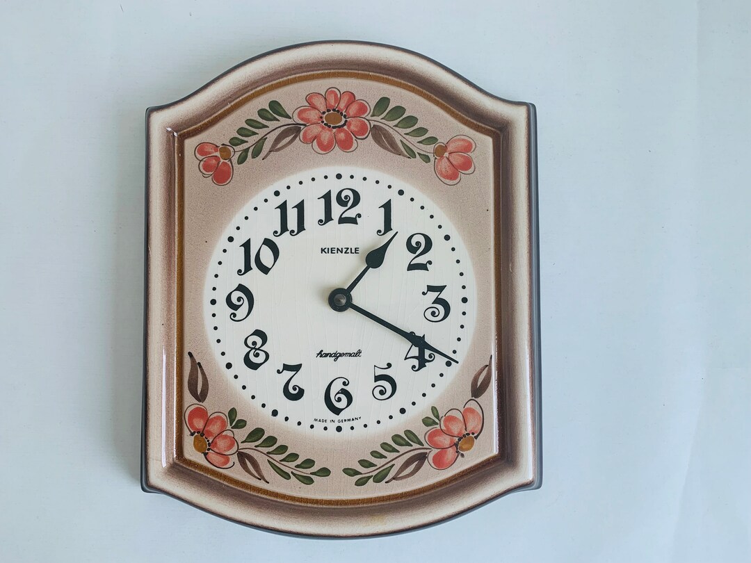 Vintage Kienzle Wall Clock Kitchen Cottage Clock Germany 1970 Etsy