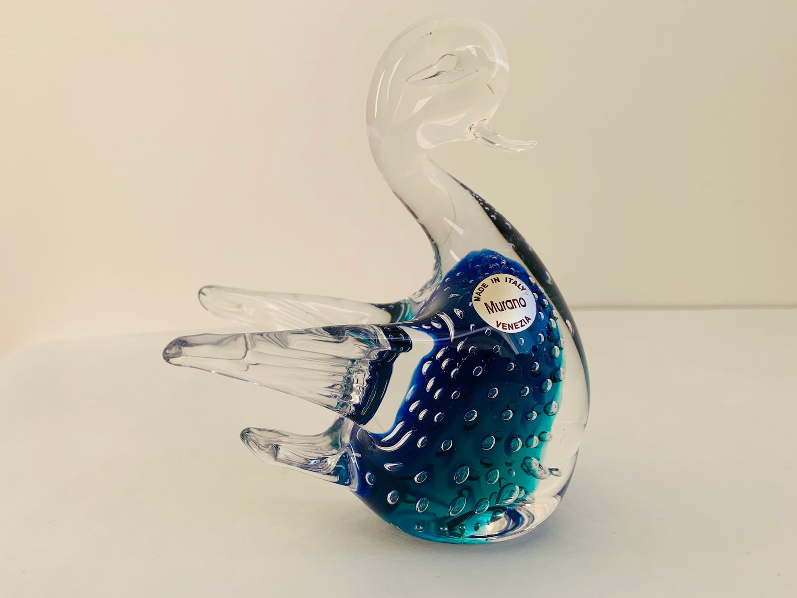 Murano Glass Duck 13cm 5 High Glass Bird Made in Italy Etsy