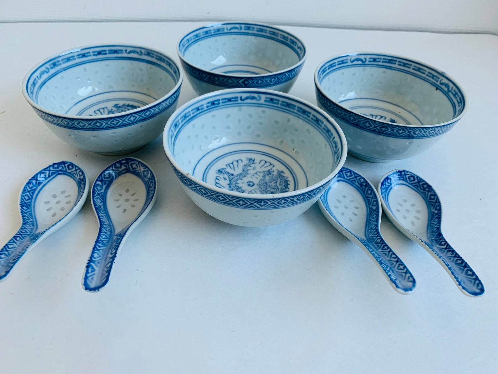 Set Of 8 Vintage Oriental Chinese Translucent Rice Eye Rice Etsy Set Of 8 Vintage Oriental Chinese Translucent Rice Eye Rice Etsy