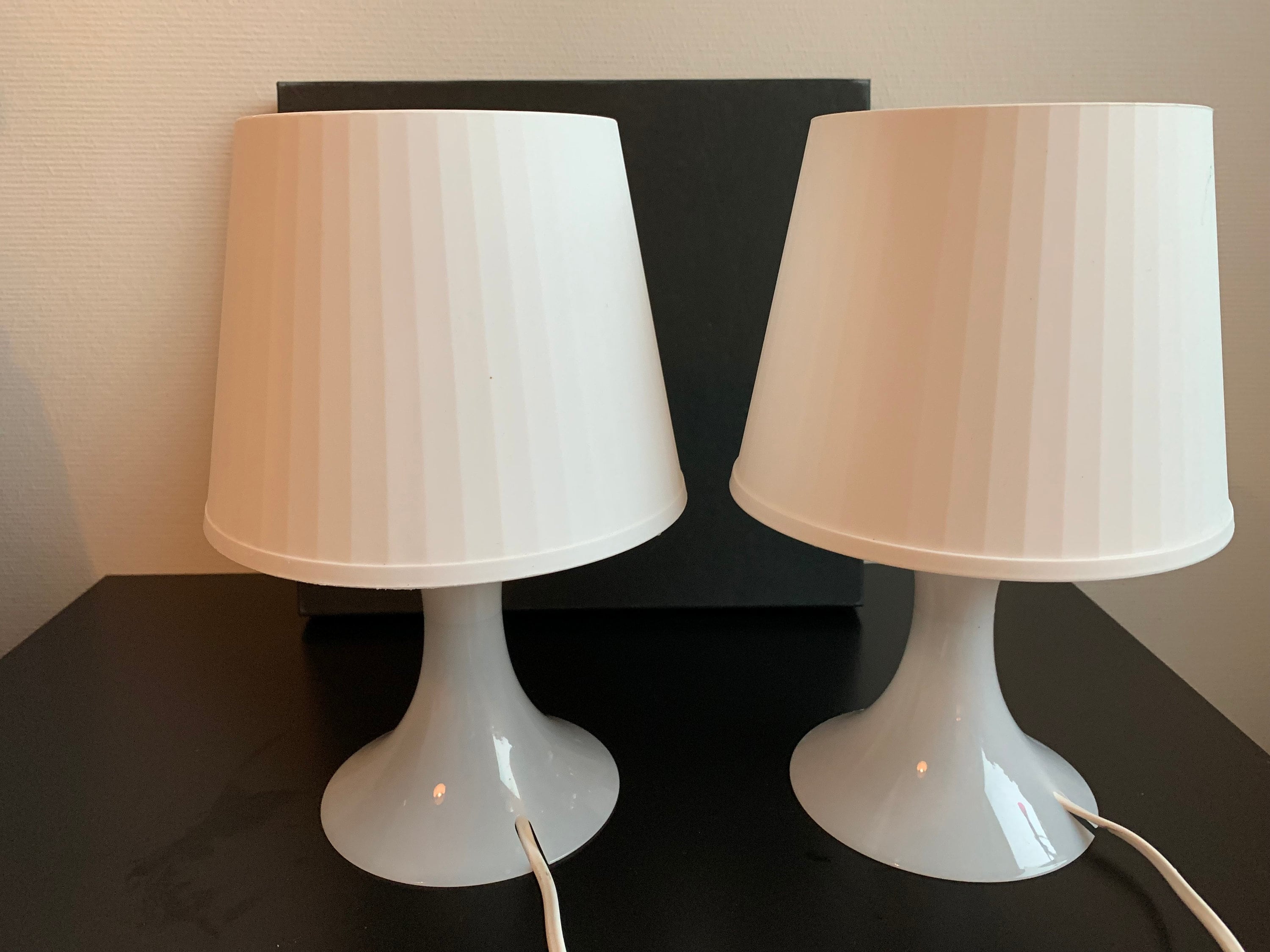 Set of 2 Ikea Table Lamp White Lampan 1990 Swedish Design - Etsy Israel