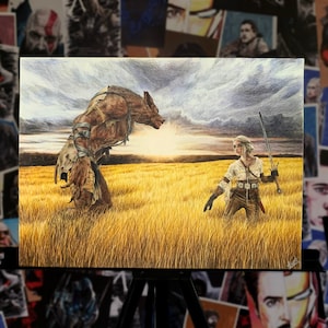 Ciri vs Werwolf - ORIGINAL ART