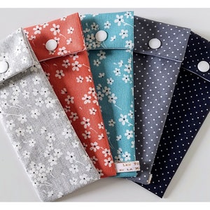 Étui Vape étanche pour Femme - Tissu à Pois/Fleuri 9 Coloris - Fait Main en France