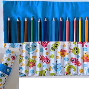 Trousse à Crayons Petits Monstres - Cadeau pour Enfant - Fait Main en France
