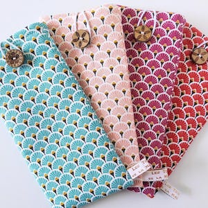 Étui à Lunettes & Téléphone Personnalisé - Tissu Japonais 10 Coloris - Fait Main en France