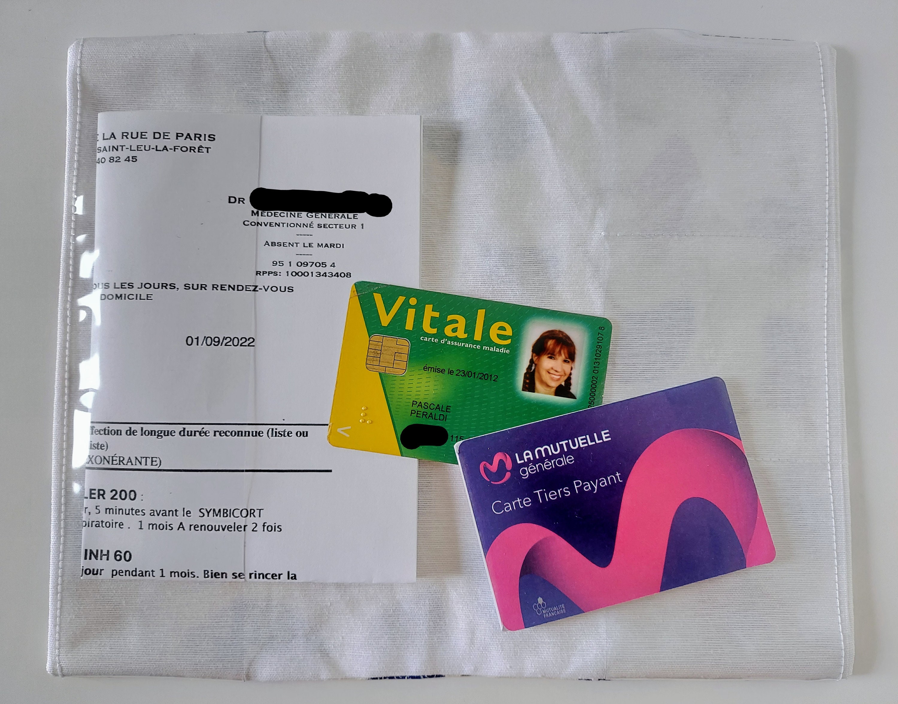Portadocumenti Sanitario Francese - Per Carta Vitale, Ricette, Fogli Di