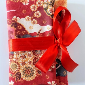 和柄生地リングホルダー付きトラベルジュエリーケース