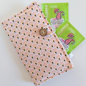 Portefeuille à Sachets de Thé – Tissus Japonais, 9 Coloris – Cadeau pour Elle Personnalisé