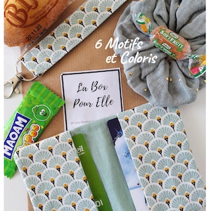 La caja de regalo para ella - Telas en 6 estampados y colores - Hechas a mano en Francia