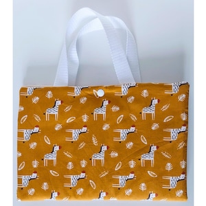 Cartable à Dessin Tissu Zèbre pour Petit Artiste - Cadeau pour Enfant - Fait Main en France
