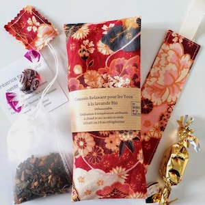 Box Cadeau Bien-être Personnalisable en Tissu Motif Japonais Fleuri