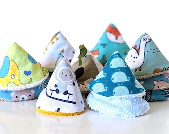 Baby Pee Guard Teepees - 50 Small Animal Designs Oeko-Tex - Personalized Birth Gift