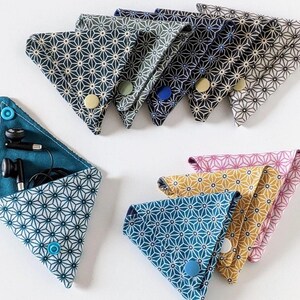 Pochette Japonaise Origami - Porte-Monnaie & Range Clé ou Écouteurs - Fait Main en France