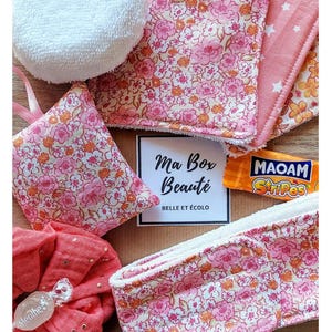 Box Cadeau Beauté Femme - Tissu Fleuri façon Liberty - Fait Main en France