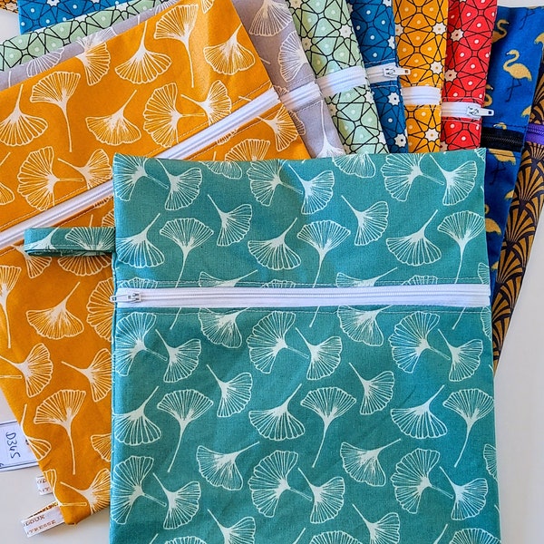 Pochette Imperméable à Maillot de Bain, 9 Motifs Homme ou Femme, Idéale pour la Piscine, Fait Main en France Personnalisé