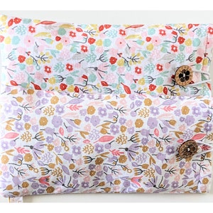 Étui à Lunettes & Téléphone Personnalisé - Tissu Liberty Menthe, Lilas et Corail - Fait Main en France