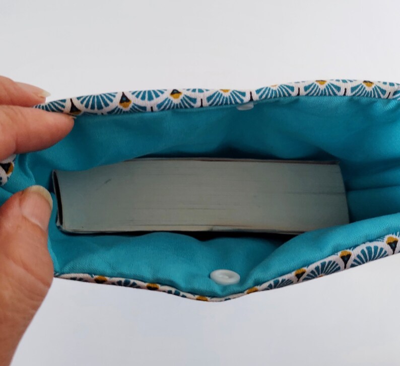 Pocket Book Cover/large Format, Japanese Fan Fleece Fabric 8 Colors