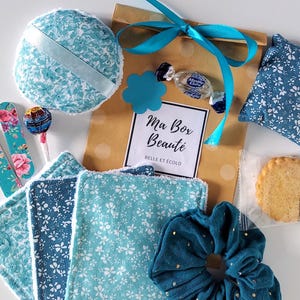 Box Cadeau Beauté pour Maîtresse, Atsem, Nounou - Tissu Floral Oeko-Tex - Fait Main en France