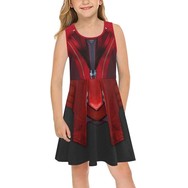 Scarlet Witch Kids Dress | disneybound disney world disneyland bound parks avengers wandavision wanda maximoff costume vacation outfit