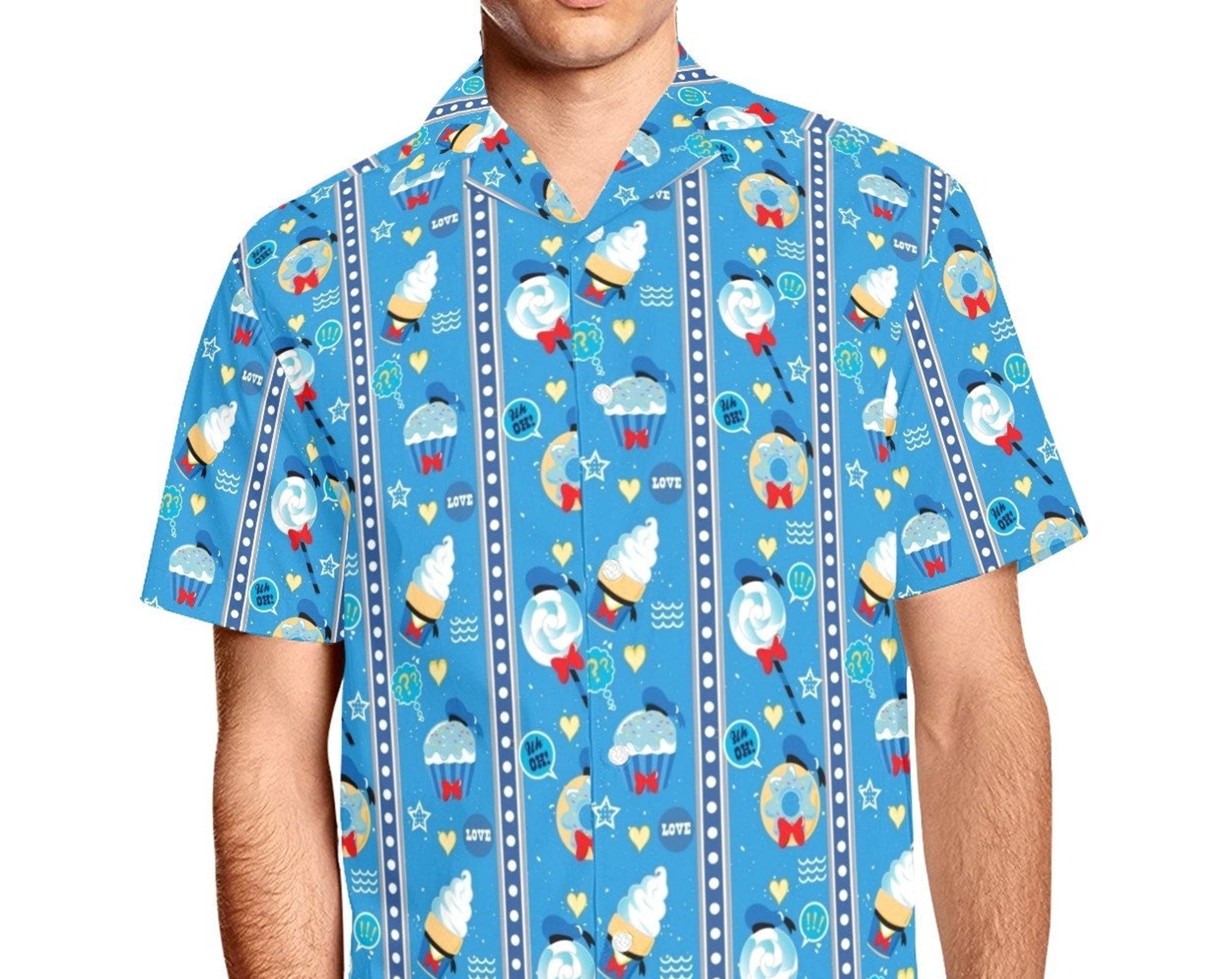 Mens Donald Desserts Hawaiian Shirt Mens Donald Desserts Hawaiian Shirt