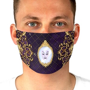 Evil Queen Mirror Face Mask Adjustable | gothic disney villains theme park evil queen cosplay costume face mask