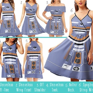 Galactic Starcruiser SK620 Droid Sleeveless Short Dresses | disneybound disney world disneyland star wars cosplay costume clothes cruise