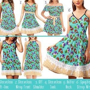 Toy Story Ice Cream Cones Sleeveless Short Dresses Pixar Disneybound
